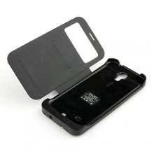 Leather Power Pack External Battery Case for Samsung I9200 - Two-color Optional