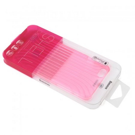 Shell Style Hard Back Case Cover for iPhone 6 Transparent Red