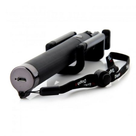 Dispho Original Bluetooth Selfie Stick Integrated Foldable Smart Shooting Aid Black