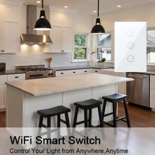 Tuya Smart Dimmer Switch,Support Tmall Genie/Alexa/GoogleHome, Smart Home Dimmable Lighting, UL Certified, No Hub Required, 4-Pack