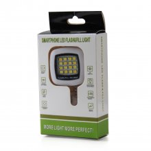 Mini Flash Lamp Portable Lighting Equipment with 3.5mm Audio Plug White