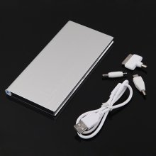 IHT P-18 18000mAh Dual USB Power Bank for iPhone iPad Smartphone - Silver