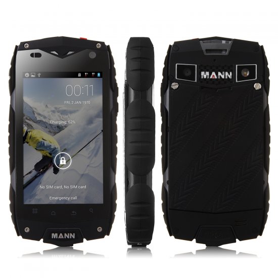 MANN ZUG 3 Smartphone IP68 Android 4.3 Qualcomm MSM8212 Quad Core 4.0 Inch 3G GPS Black