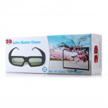 SG08-DLP 3D Active Shutter Glasses LCD Lens 96-144Hz for DLP-Link 3D Projector Black