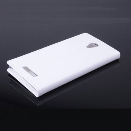Leather Flip Cover Case Stand for Nibiru H1 Smartphone White