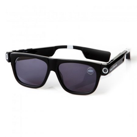 V5 Smart Glasses Camera Bluetooth Call and Music with Flash Light Mic. GPS Dark Brown