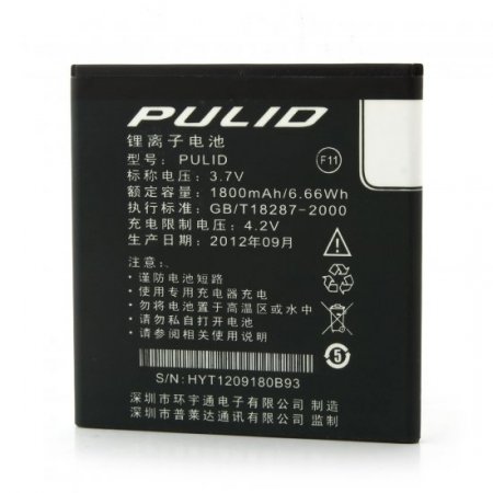 1800mAh Original Battery for Pulid F11 Smartphone
