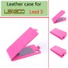 Leather Flip Cover Case Stand for Leagoo Lead 3 Smartphone Pink