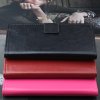 Fashion Leather Flip Case Cover for iNew V8 Smartphone Rosy
