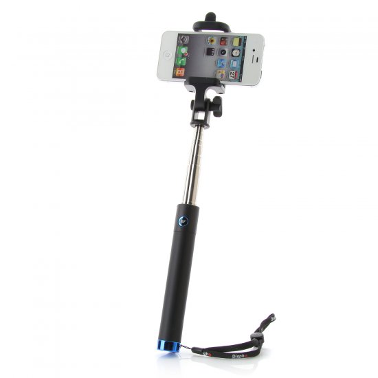 Dispho Original Bluetooth Selfie Stick Integrated Foldable Smart Shooting Aid Blue