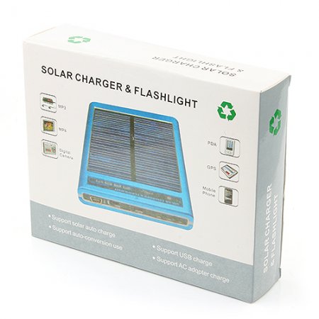 2600mAh Solar Charger & Flashlight Power Bank for Mobile Phone MP3 MP4 Digital Products
