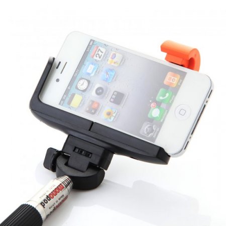 Cool Monopod+Clip Holder+Bluetooth Camera Shutter Remote Control for iPhone Smartphones