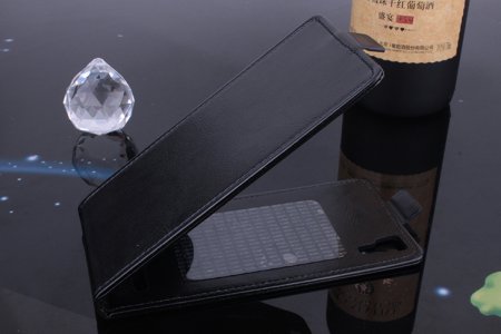 Leather Flip Cover Stand Case for DOOGEE DG900 Smartphone Black