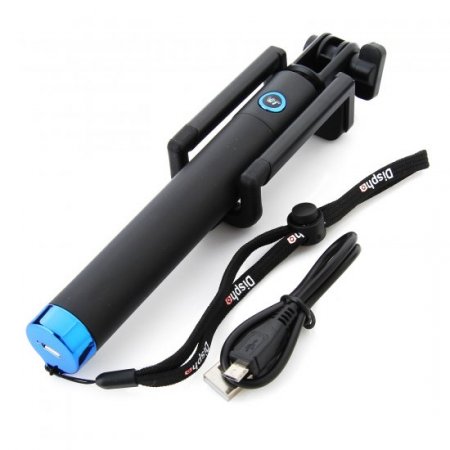 Dispho Original Bluetooth Selfie Stick Integrated Foldable Smart Shooting Aid Blue