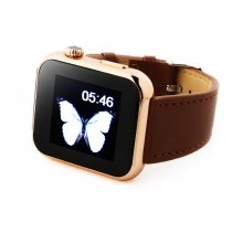 Atongm AW08 Bluetooth Watch Smart Watch with Call MMS Pedometer Anti-lost Brown