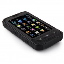 A8 Smartphone IP68 Android 4.2 MTK6572W SOS Power Bank 3000mAh Battery - Black