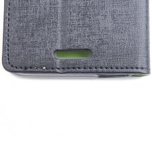 Leather Flip Contract Color Cover Case Protect Case Stand for InFocus M530 Black