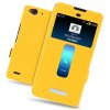 S-view Flip Cover Case Stand for ZTE Nubia Z7 Max Smartphone Yellow