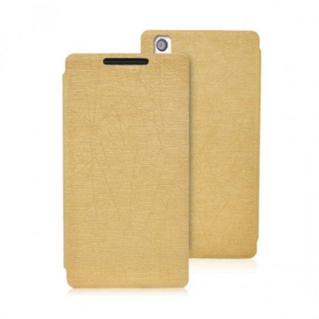 Elegant S-View Flip Cover Case Stand Case for Coolpad 1S 9976T Phablet- Golden