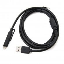 2-in-1 1.5M 8Pin & Micro USB High Speed Charging Cable For iOS and Android Smartphones