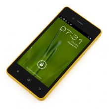 HiSiKi G2 Smartphone 4.0 Inch IPS Screen Android 4.1 MTK6577 Dual Core 3G GPS- Yellow