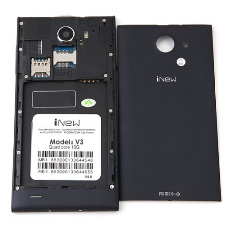 iNew V3 Ultrathin Smartphone 5.0 Inch Gorilla Glass MTK6582 1GB 16GB 3G NFC OTG- Black