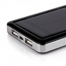 12800mAh Power Bank Solar Charger for iPad iPhone Smartphone Black