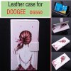 Fashion Painting Colorful Girl Flip Cover Stand Case For Doogee DG550 Smartphone