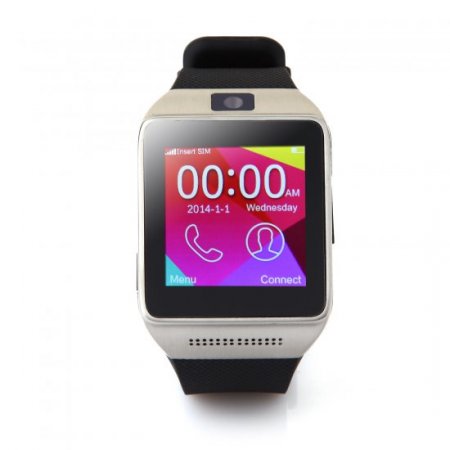 Atongm W008 Smart Watch Phone Bluetooth Watch 1.54inch Pedometer Anti-lost Black Sliver
