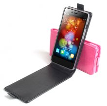 Protective PU Leather Flip Case for Foxconn InFocus M512 Smartphone Black