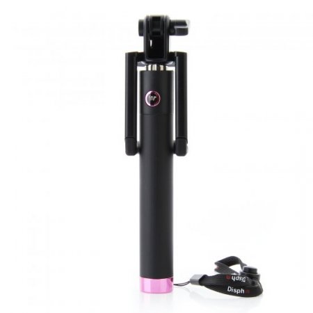 Dispho Original Bluetooth Selfie Stick Integrated Foldable Smart Shooting Aid Rosy