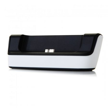Practical 2-In-1 Dock Station Charger For Samsung Galaxy Note 3 Smartphone White