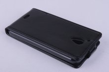 Leather Flip Cover Stand Case for ZOPO ZP320 Smartphone Black