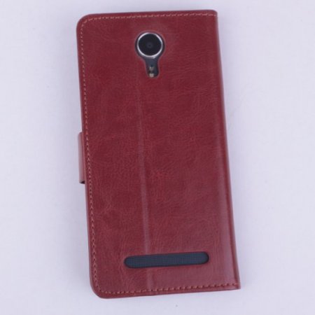 Flip Leather Cover Stand Case for ECOO E02 Pro Shinning Smartphone Brown