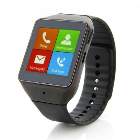 Atongm W006 Smart Bluetooth Watch 1.54 Inch Touch Screen with Mic - Black
