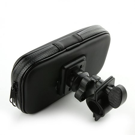 Bicycle Motorcycle Phone Holder Waterproof Bag for Samsung Galaxy S4 Black