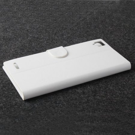 Fashion Leather Flip Case Cover for NEO M1 Smartphone White