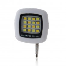 Mini Flash Lamp Portable Lighting Equipment with 3.5mm Audio Plug White