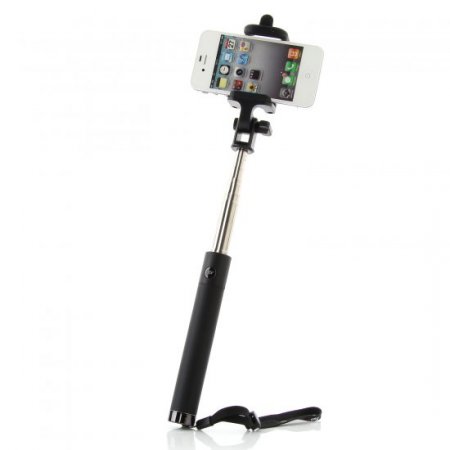 Dispho Original Bluetooth Selfie Stick Integrated Foldable Smart Shooting Aid Black