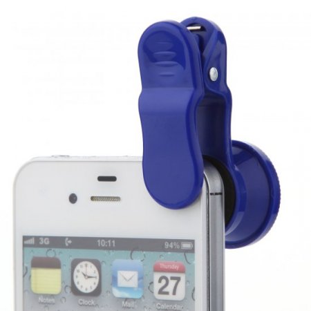 3-IN-1 Universal Wide-angle + Macro Lens + Fish Eye Photo Lens Blue