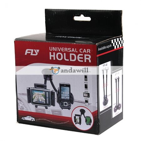 2 in 1 Adjustable Holder Car Windshield Sucker Mount for Cell Phone PDA MP4/MP3