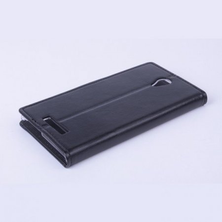 Leather Flip Cover Case Stand for Nibiru H1 Smartphone Black