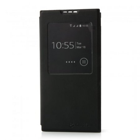 Original S-View Flip Cover Protective Case for Kingzone N3 4G Smartphone- Black