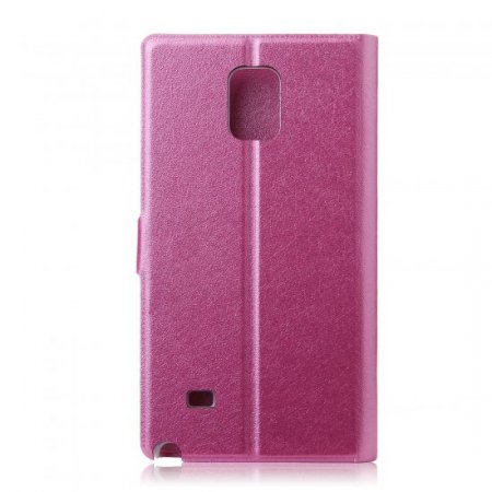 Flower Show Leather Flip Cover Stand Case for Samsung Note 4 9106 Smartphone Rose