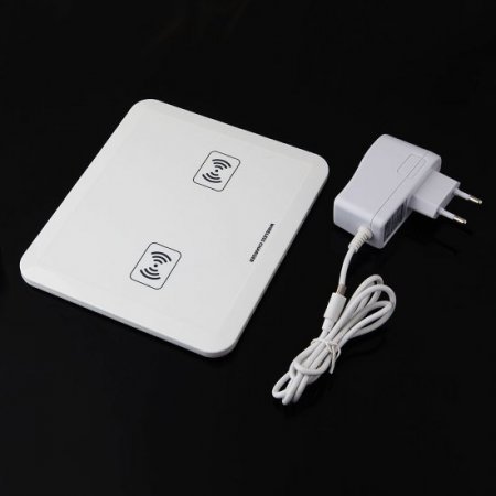 QI 6.6 Inch 2-in-1 Wireless Charger for QI Standard Smartphone White