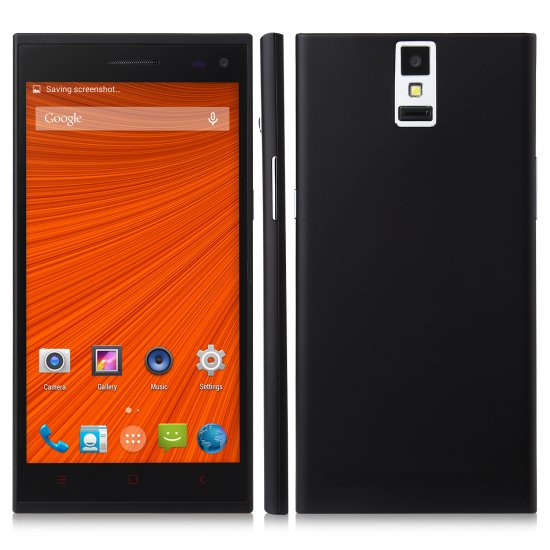 C1000 Smartphone Android 4.4 MTK6582 5.5 Inch Finger Scanner OTG Air Gesture Black