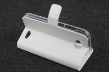 Protective PU Leather Flip Case for ZOPO ZP700 Smartphone White