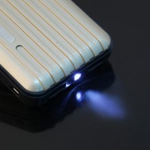 Lumen Stone Line 12000mAh Dual USB Power Bank with Flashlight Black