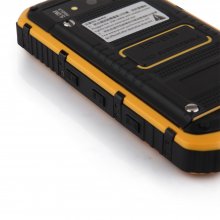 A8 Smartphone IP68 Android 4.2 MTK6572W SOS Power Bank 3000mAh Battery - Black & Orange