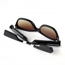 V1 Smart Glasses Camera Bluetooth Call and Music with Flash Light Mic. GPS Brown